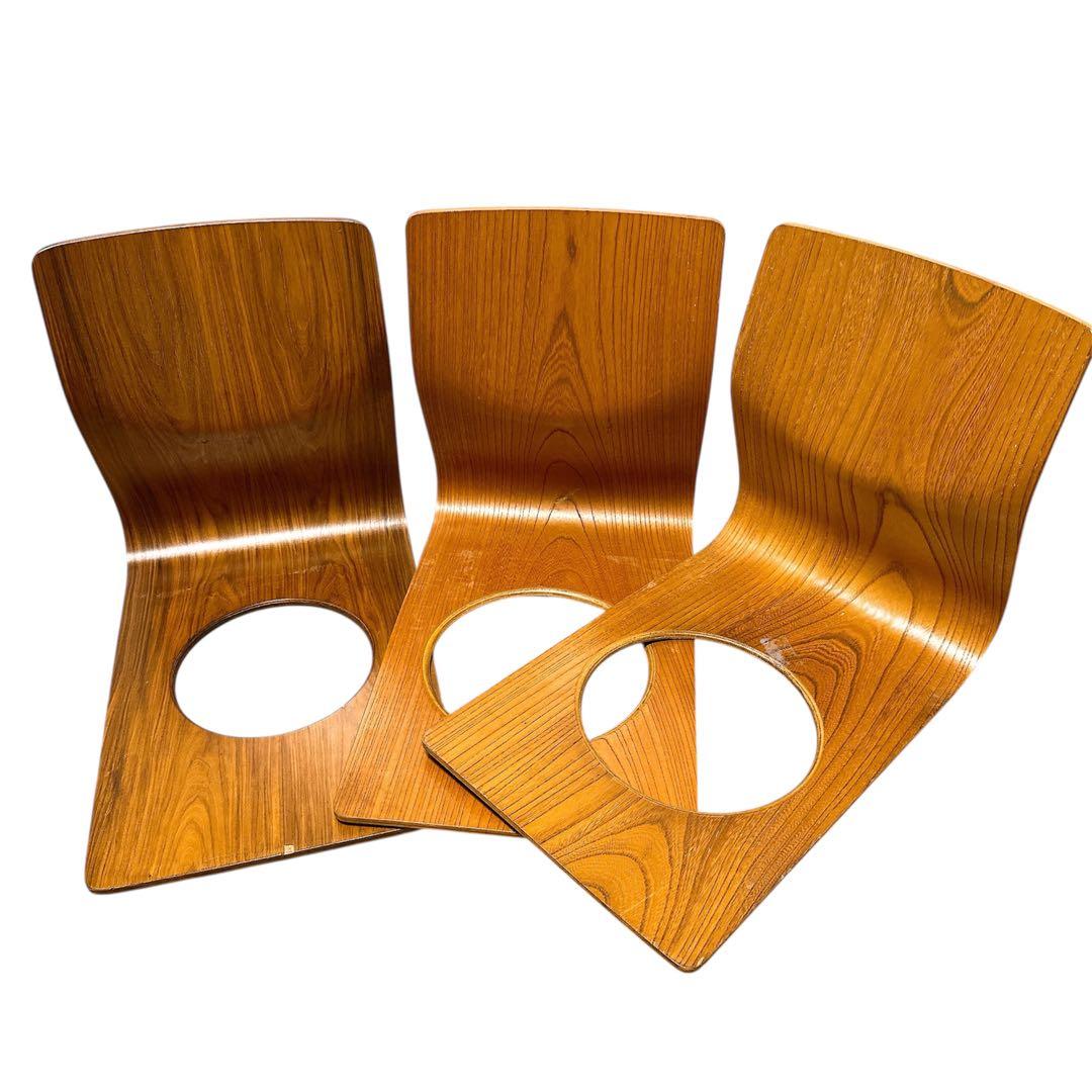 天童木工 曲げ椅子 座椅子 3脚セット