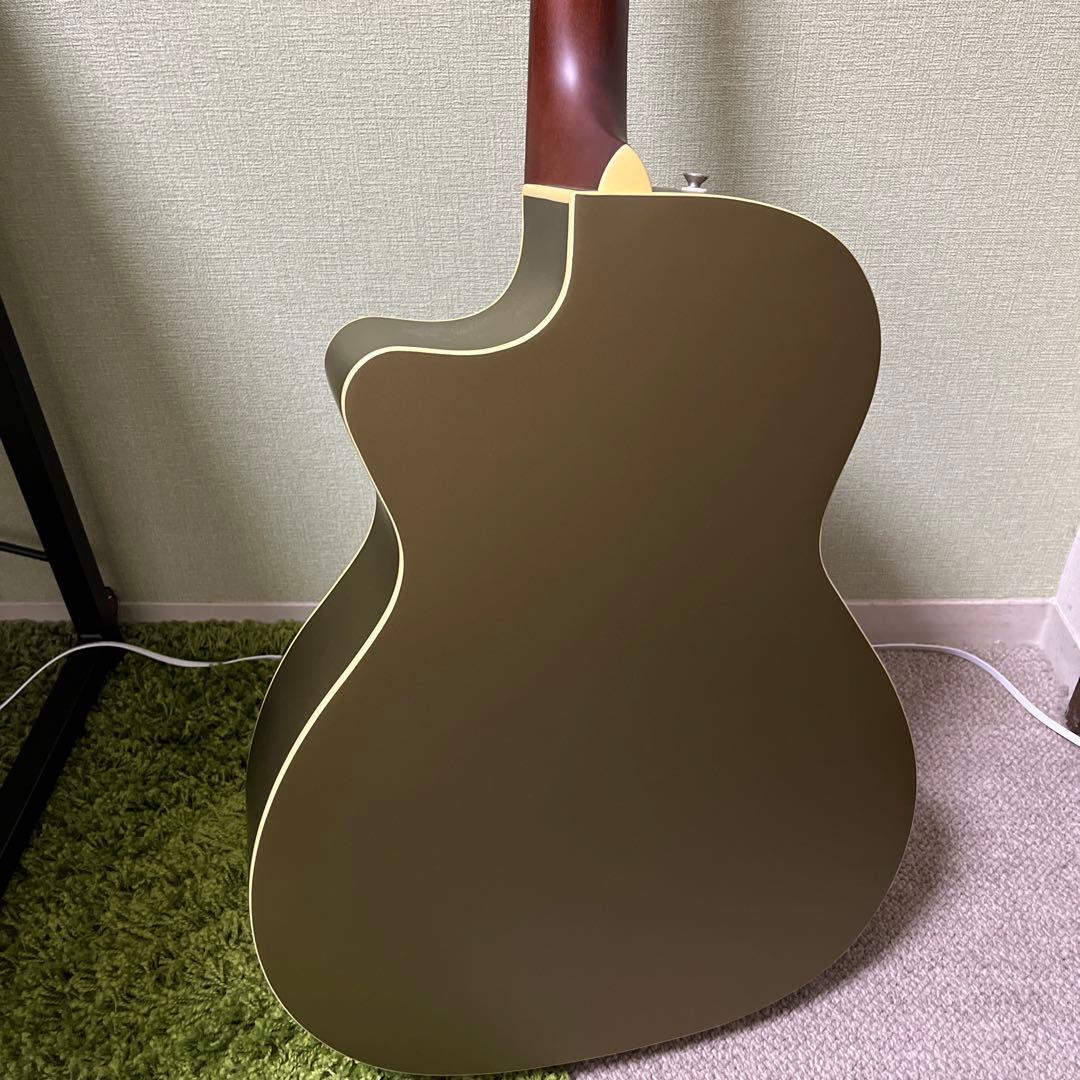 Fender newporter オリーブ　緑　アコースティックギター　エレアコ