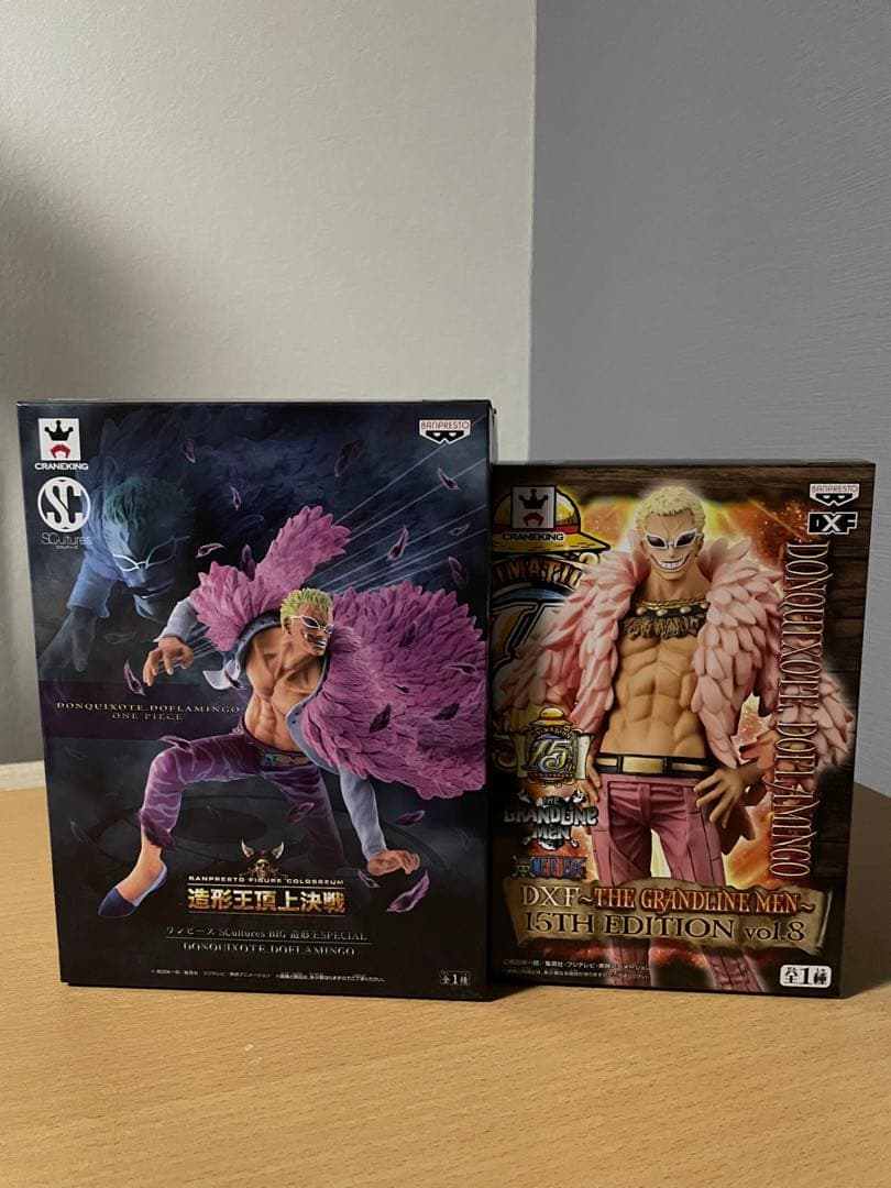 ワンピースのフィギュアドフラミンゴ2本セット