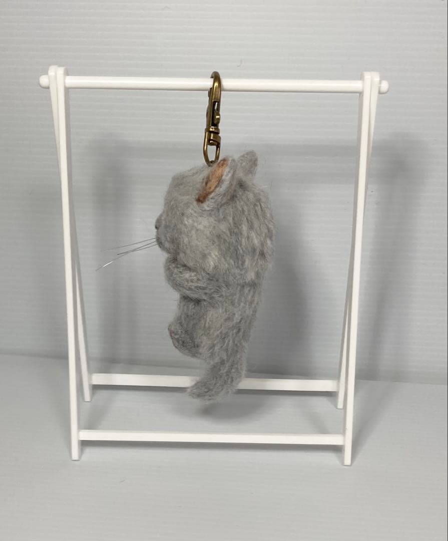羊毛フェルト 猫 サンプルページ キーホルダー Ｍサイズ 植毛あり