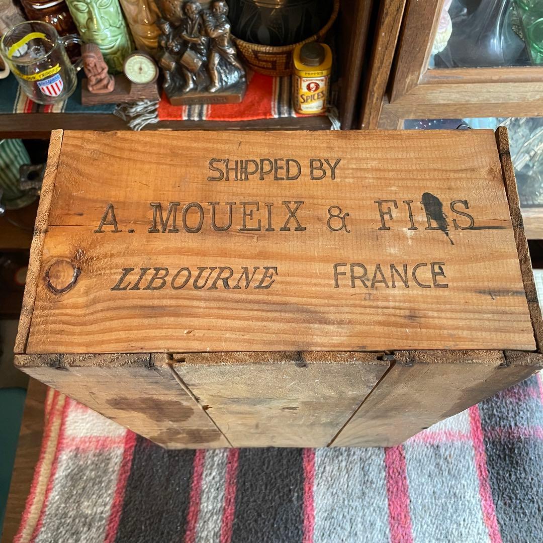希少！OLD 70's アメリカアンティーク木箱　酒USAヴィンテージ西海岸
