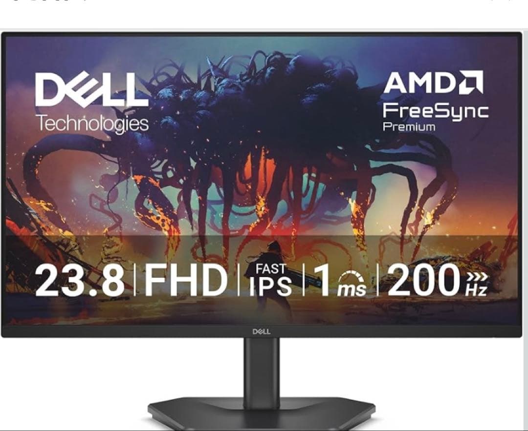 相場15800円　Dell 24 モニター 200Hz ほぼ未使用