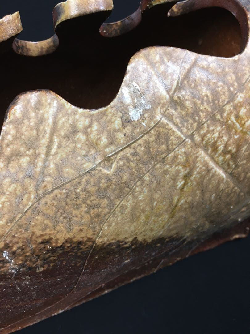 S23岡田輝 備前 叩き花入・共箱・花器