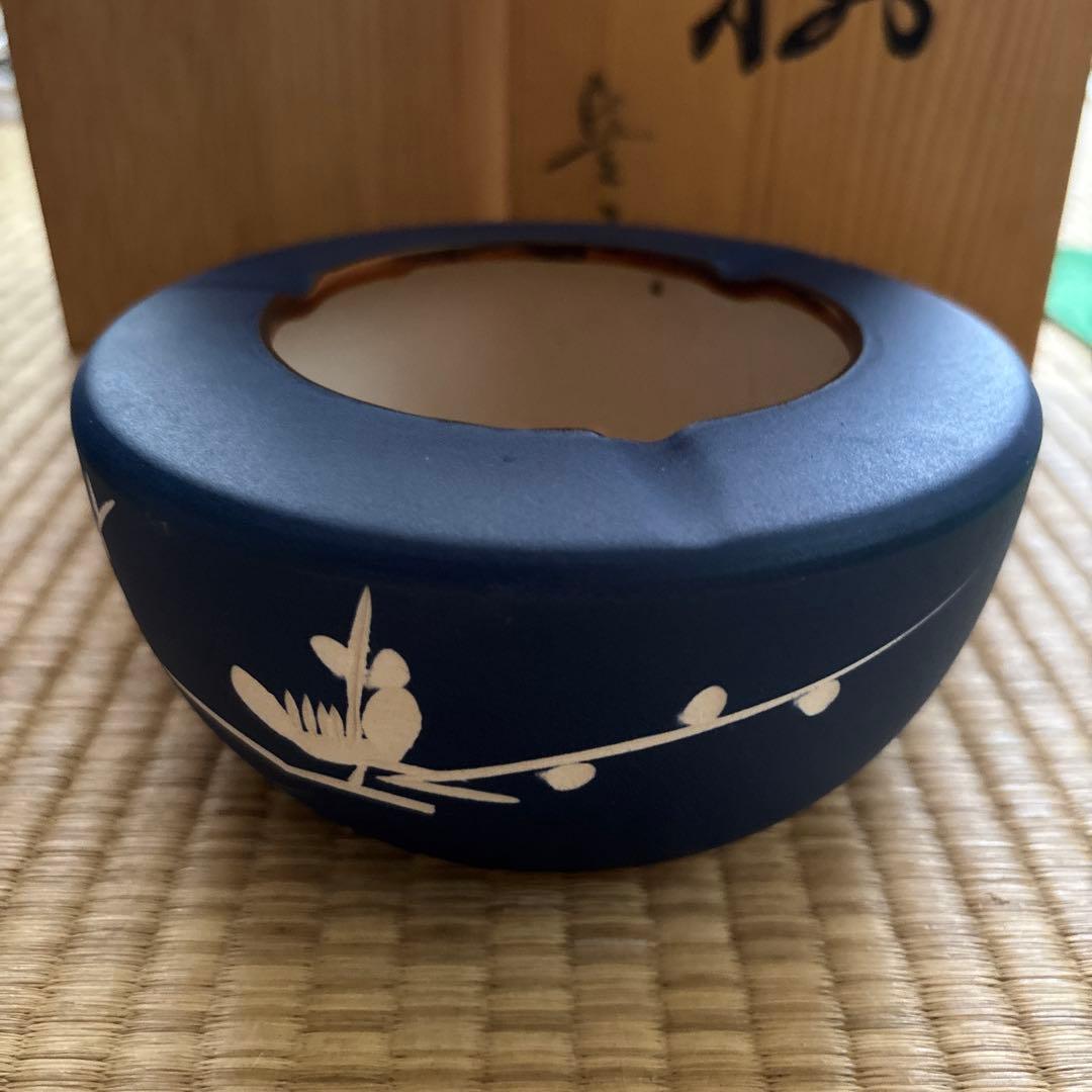 ネイビーブルー 花瓶・フラワーベース 陶器製