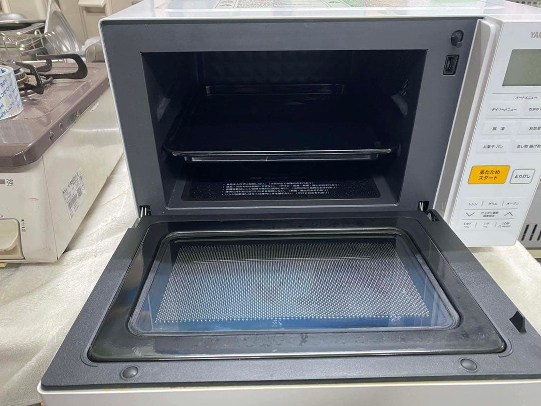 YAMAZEN 電子レンジ YRJ-F181V(W) 18L オーブン機能付き