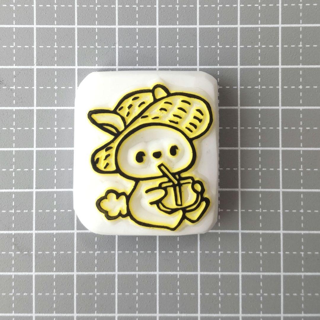 消しゴムはんこNo.199  ちびうさとジュース