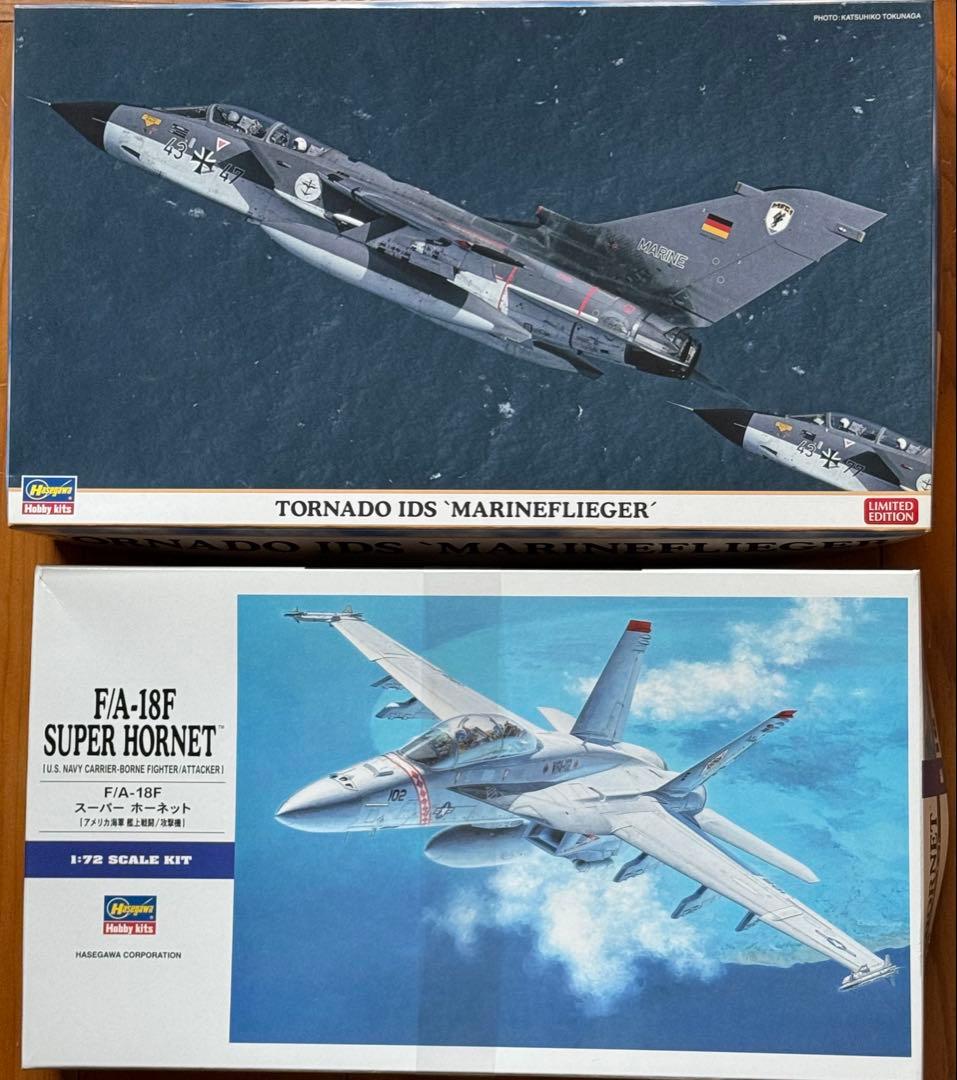 4個セットハセガワ 戦闘機 トーネード F/A-18F 震電 X-29 限定版
