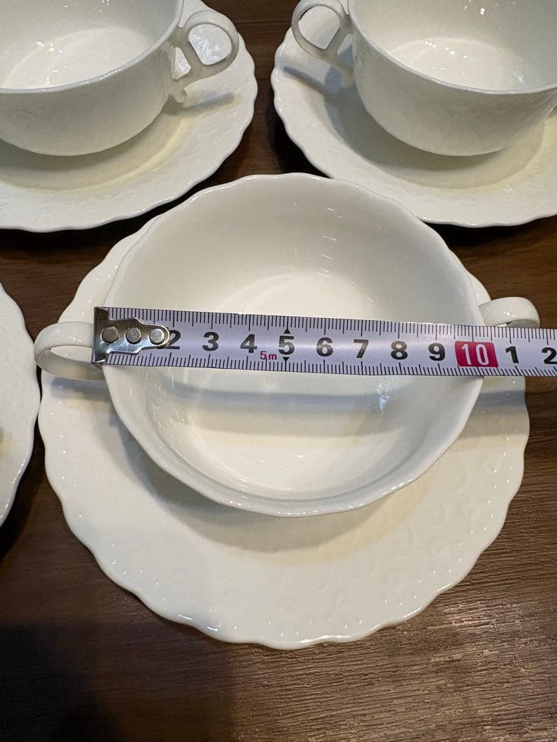 NARUMI(ナルミ) シルキーホワイト　スープカップ &ソーサー5客セット