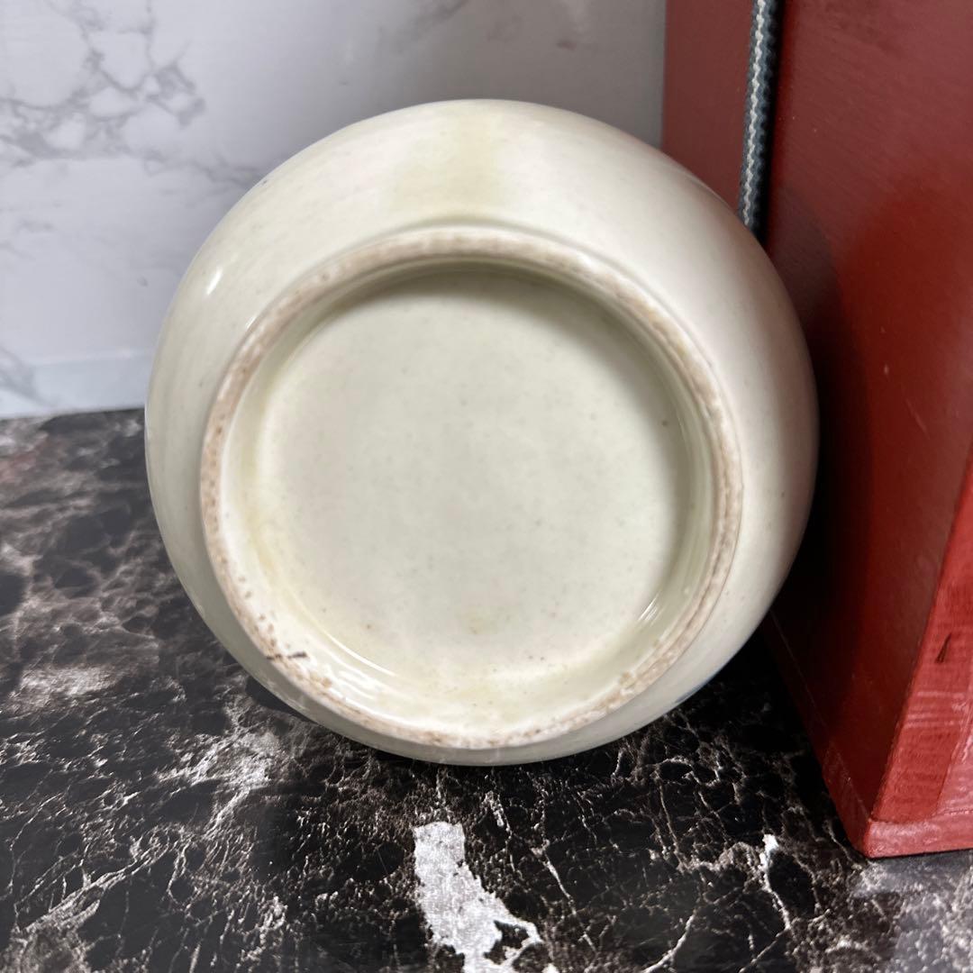 李朝、分院窯、花鳥図、完品！箱。