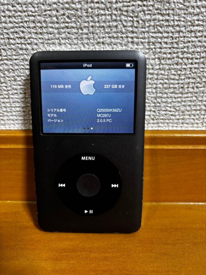 【ストレージ交換済】iPod classic MC297J/A ブラック