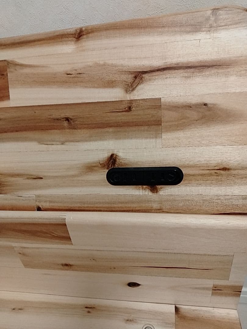 美品 モーブル ダブルベッド 無垢 木製 フレーム ロータイプ コンセント