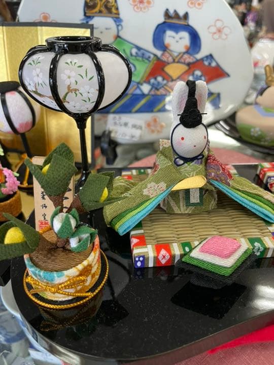 日本製　華やぎ　うさぎ　親王雛