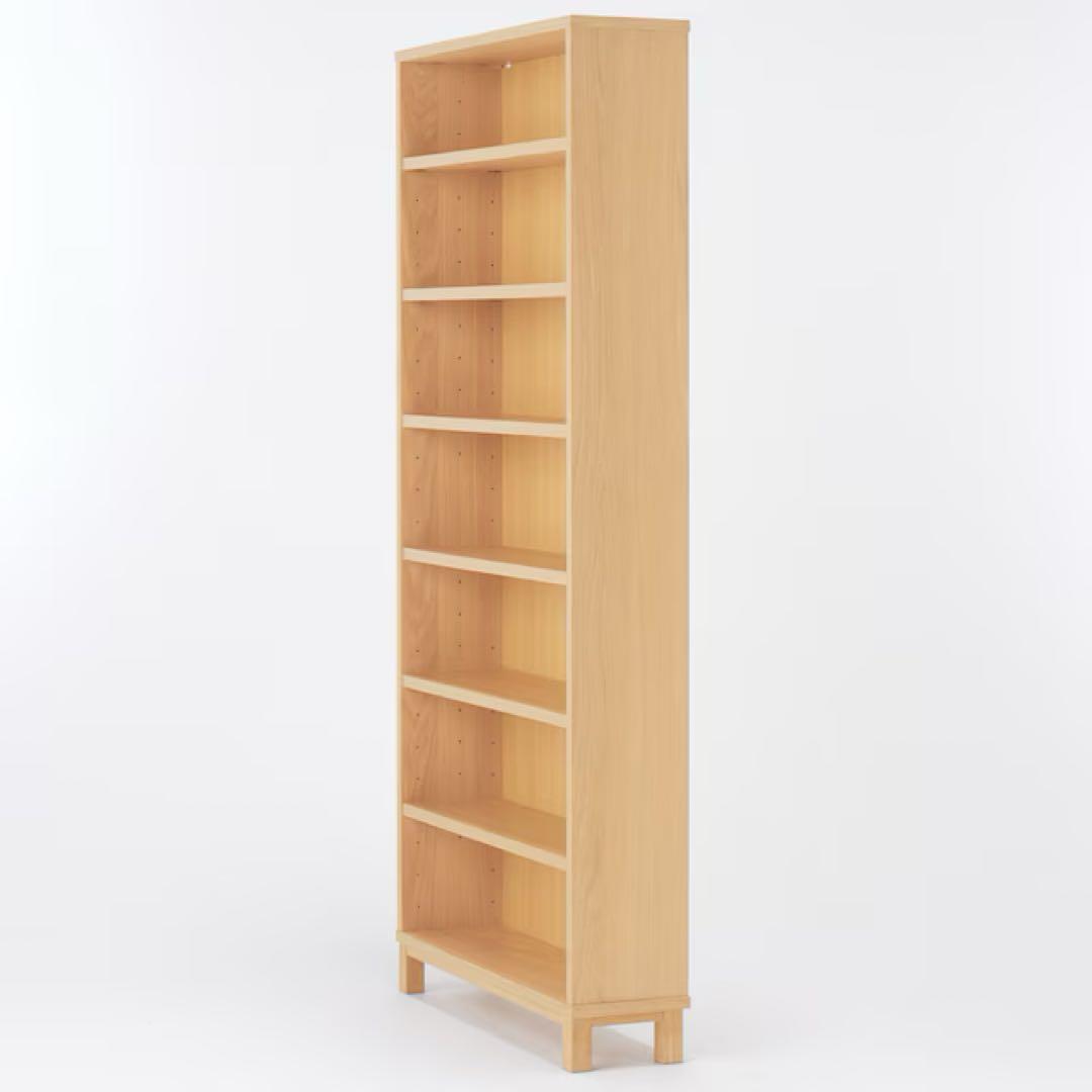 無印良品　オーク材薄型ラック・ワイド大・奥行２２ｃｍ