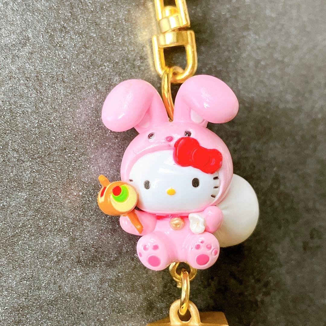 ハローキティ★キーホルダー★招福★ウサギ★卯★うさぎ★おみくじ付き★縁起物★