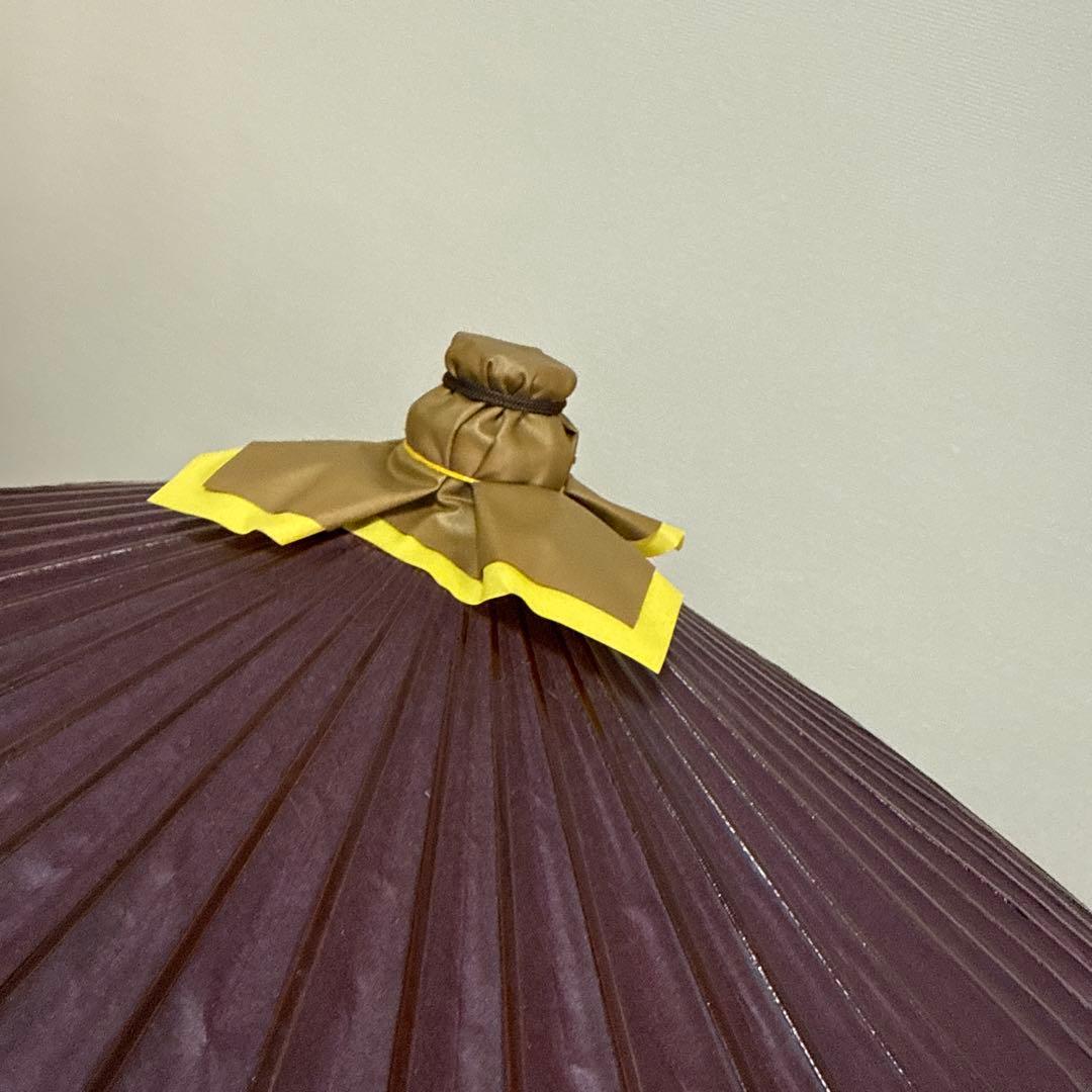 【京都祇園 かさ源】京和傘 蛇の目傘 紫×金 観賞用・リメイク素材・骨董品