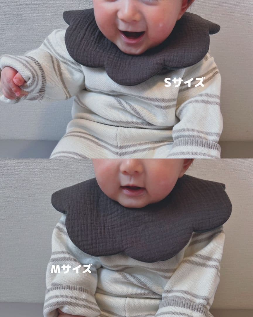 (表生地選べる)花びらスタイ　【2size】　orderページ　￥800