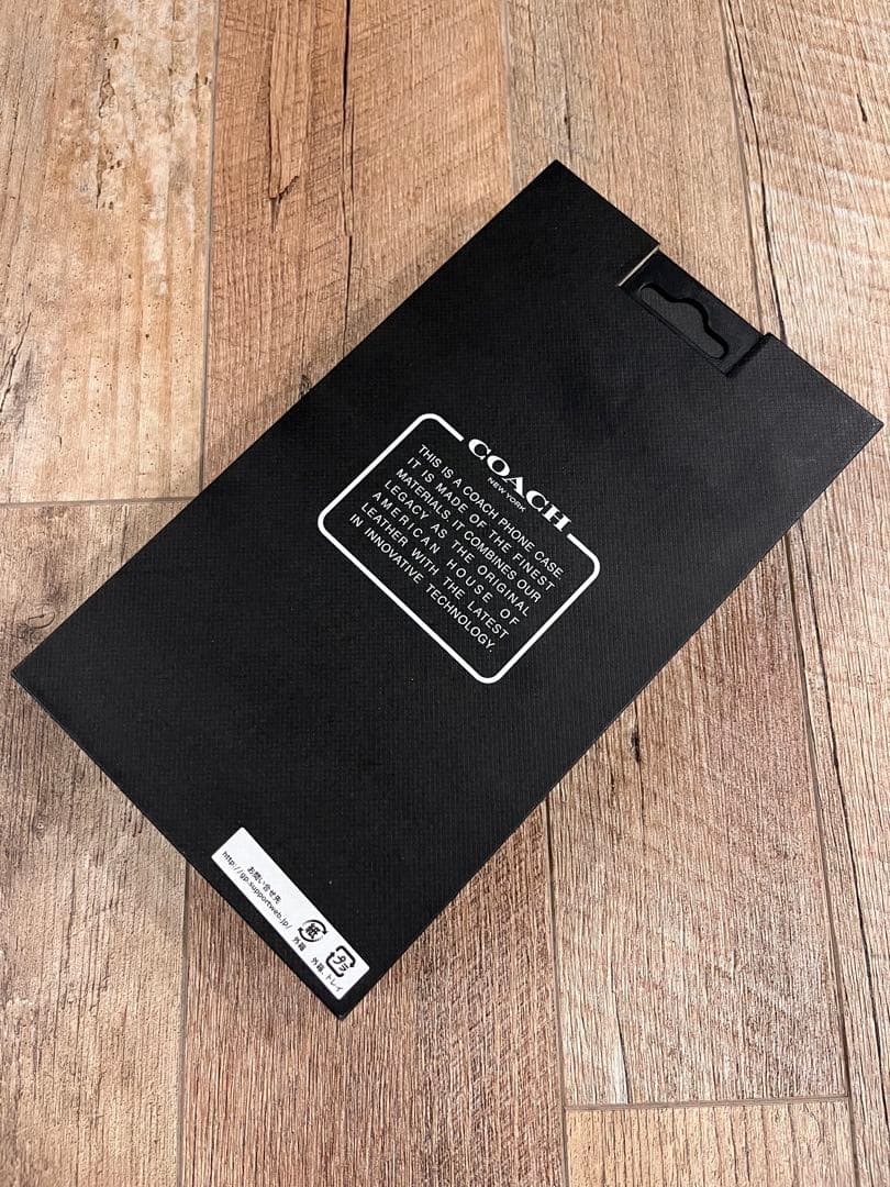 新品　COACH iPhone13 手帳型カバー シグネチャー　コーチ　ブラック
