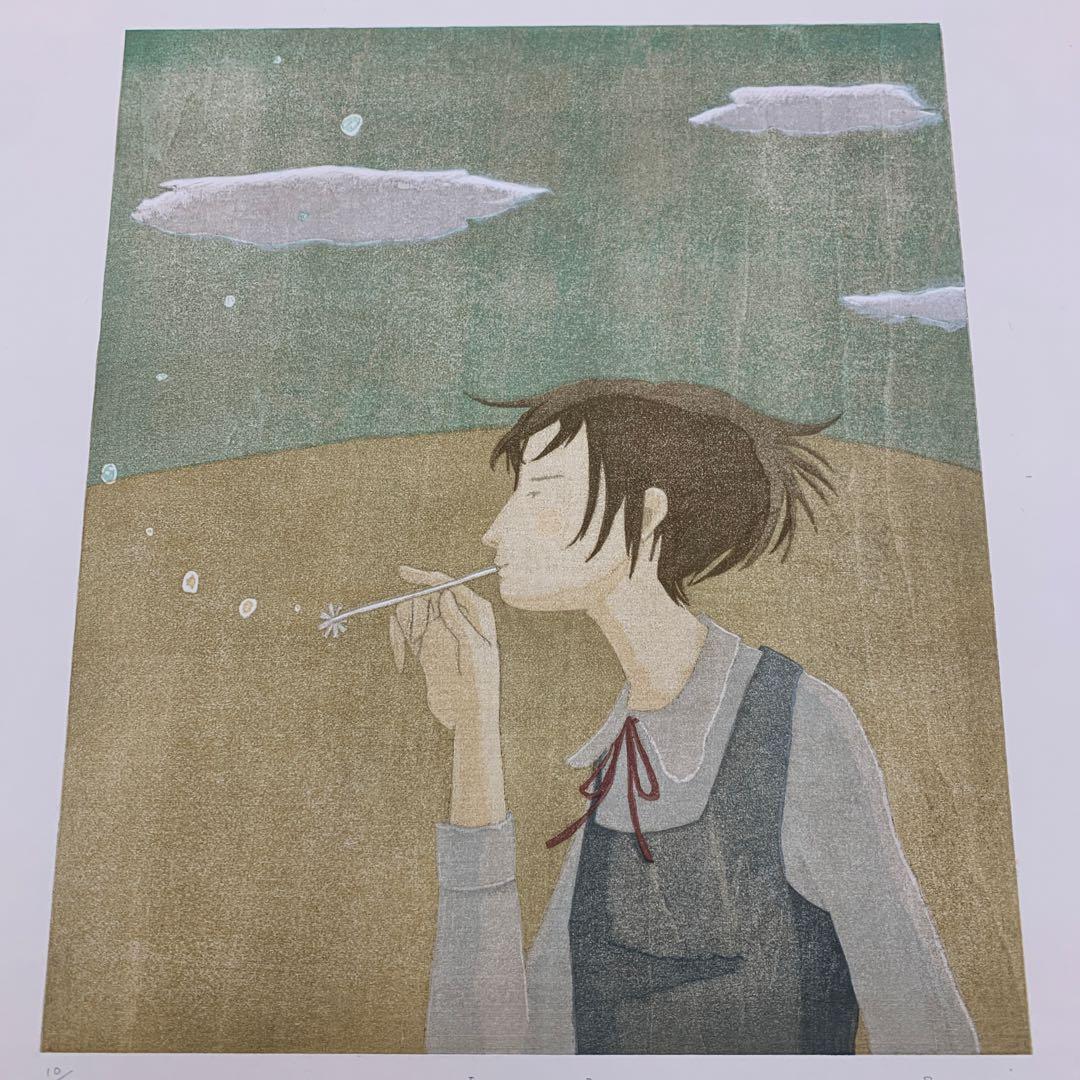 鈴木敦子「小春日和」限定12 木版画