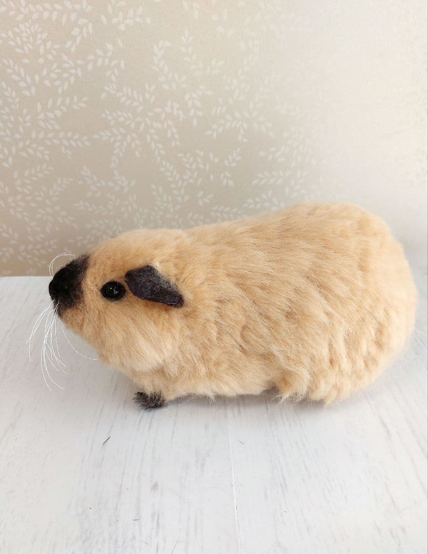 羊毛フェルト　モルモット(ロシアンスモークモルモット)