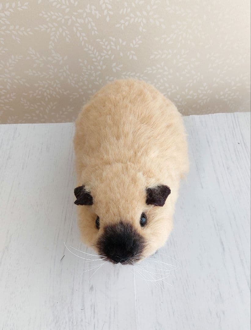 羊毛フェルト　モルモット(ロシアンスモークモルモット)