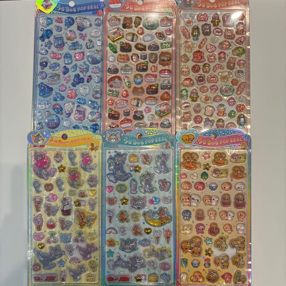 うるちゅるpopシール　プチドロップステッカー　まとめ売り　20枚　キャラクター