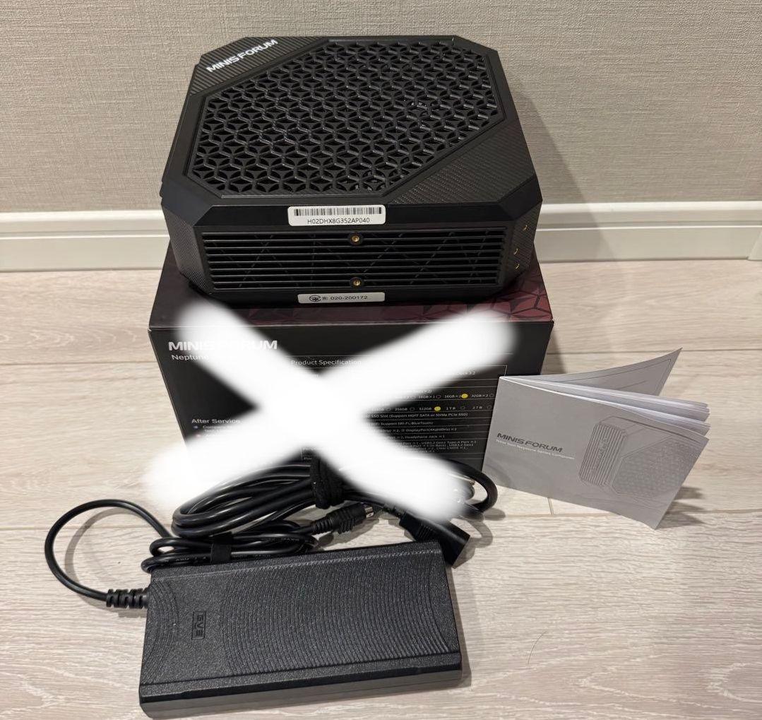 ミニPC MINISFORUM HX80G RAM 32GB/ SSD 512GB