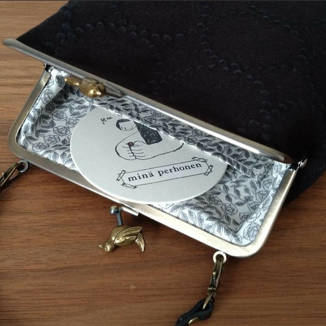 【専用です】小鳥の口金 セレモニーがま口バッグ☆ミナペルホネン ハンドメイド
