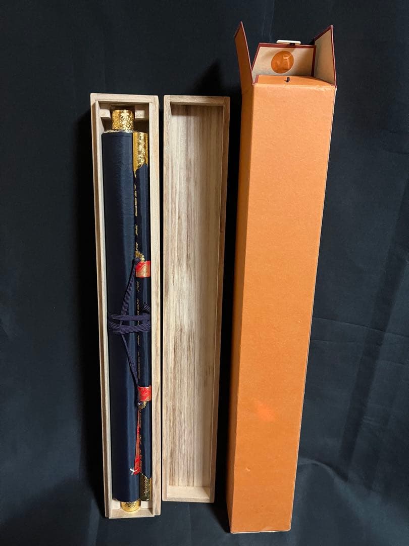 【肉筆】掛け軸「佛心」 篁泉 謹書 金襴表装 縁起物 禅語