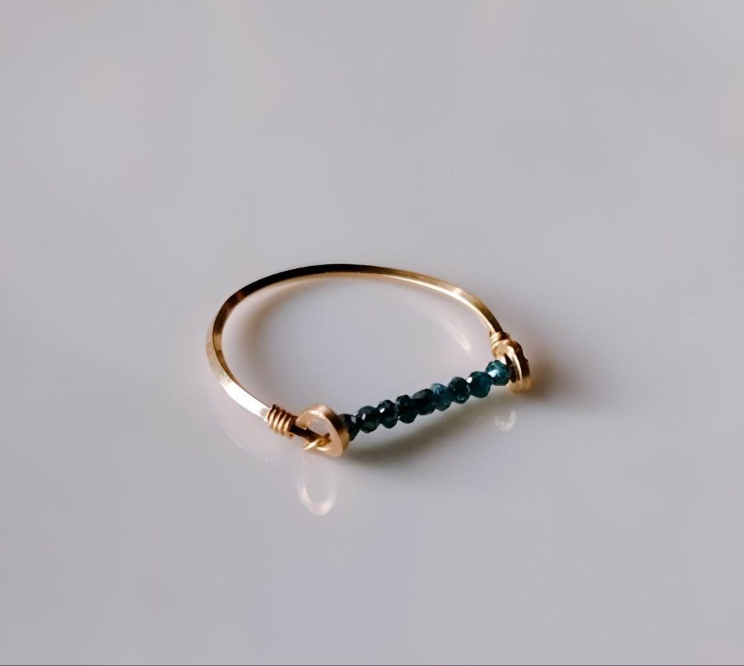 Kgf14 希少石 天然石 オーストラリア産 ブルーダイヤモンド リング