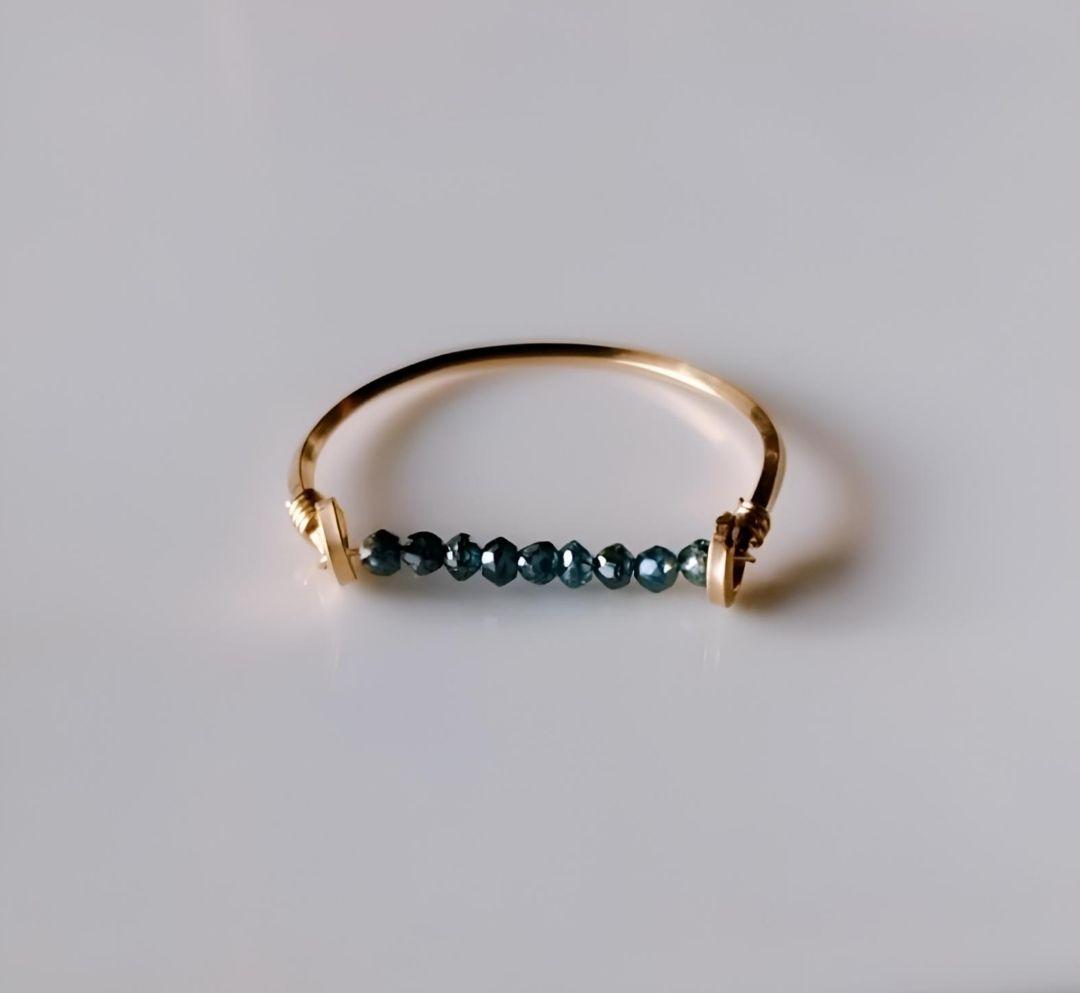 Kgf14 希少石 天然石 オーストラリア産 ブルーダイヤモンド リング