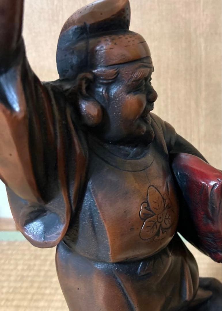 鯛抱き戎様　鋳造　新品保管品　極美品　大型オブジェ　高さ50㎝