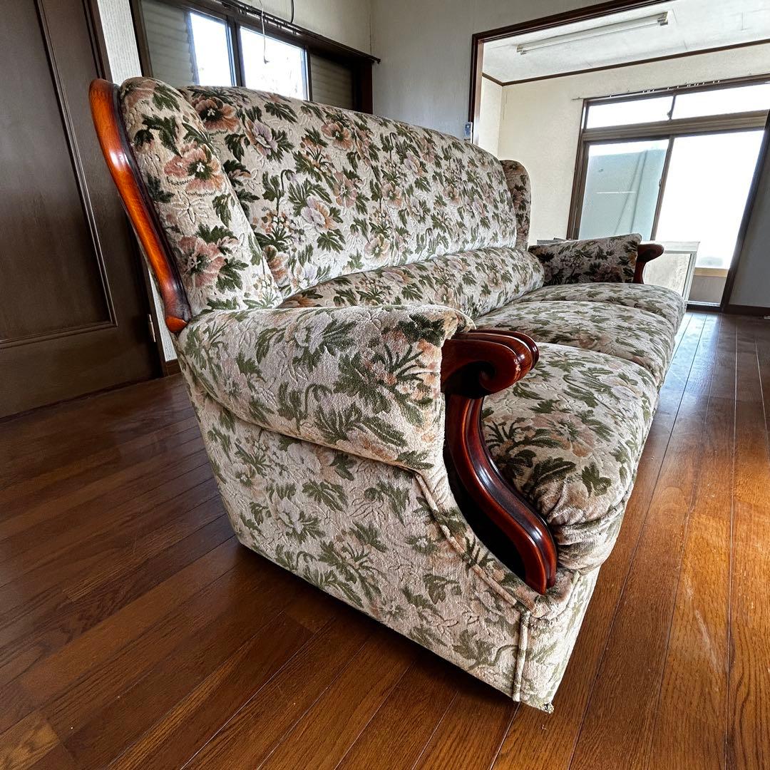 クラシック アームチェア 3人掛けソファ[セット割引有り]昭和レトロ