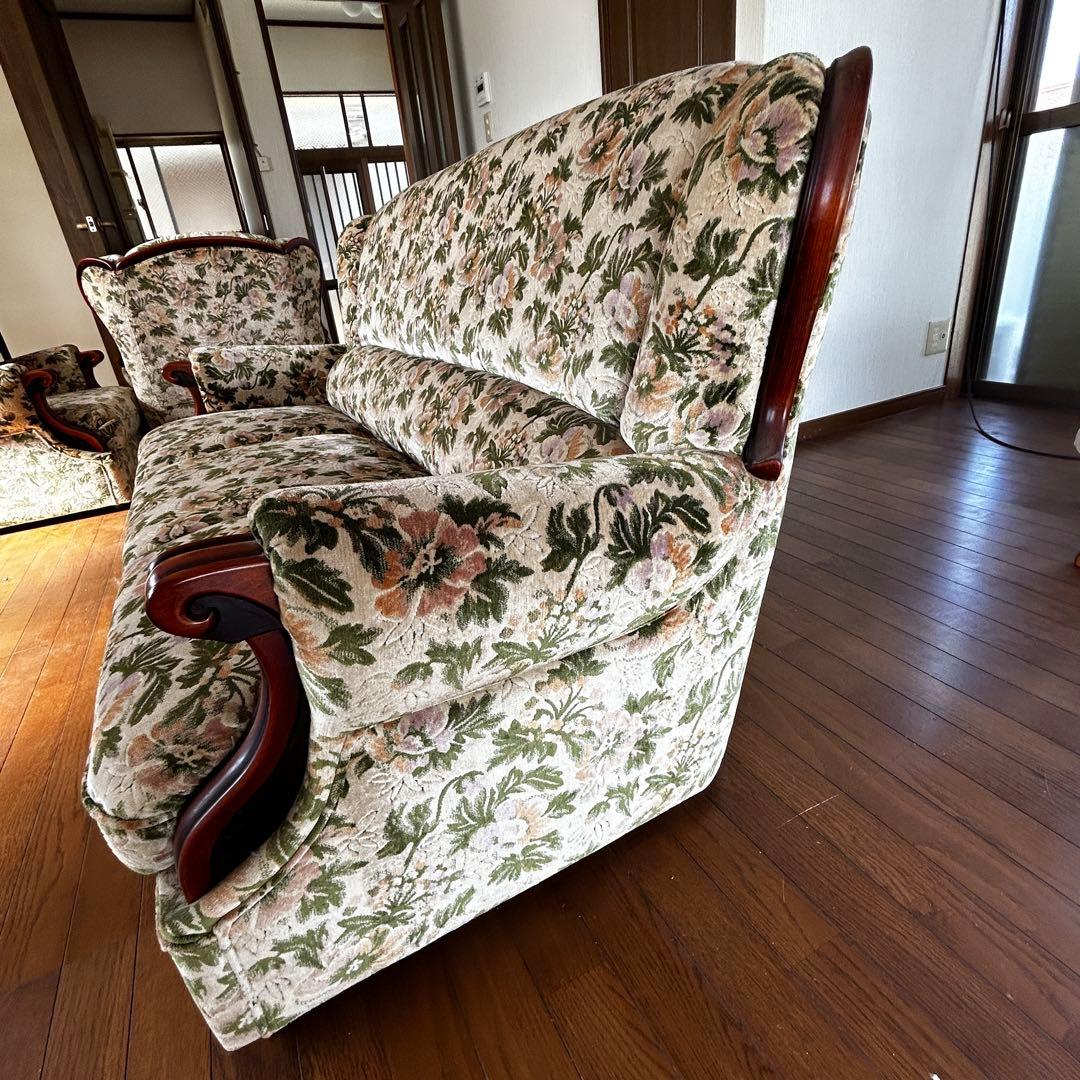 クラシック アームチェア 3人掛けソファ[セット割引有り]昭和レトロ