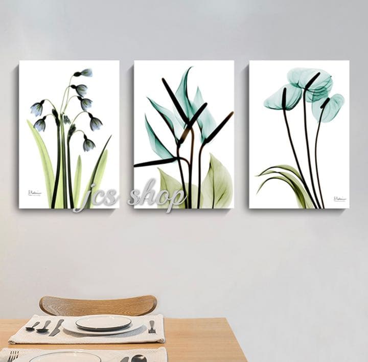 アートパネル３点セット  花 ウォールデコ 模様替え インテリア  A9