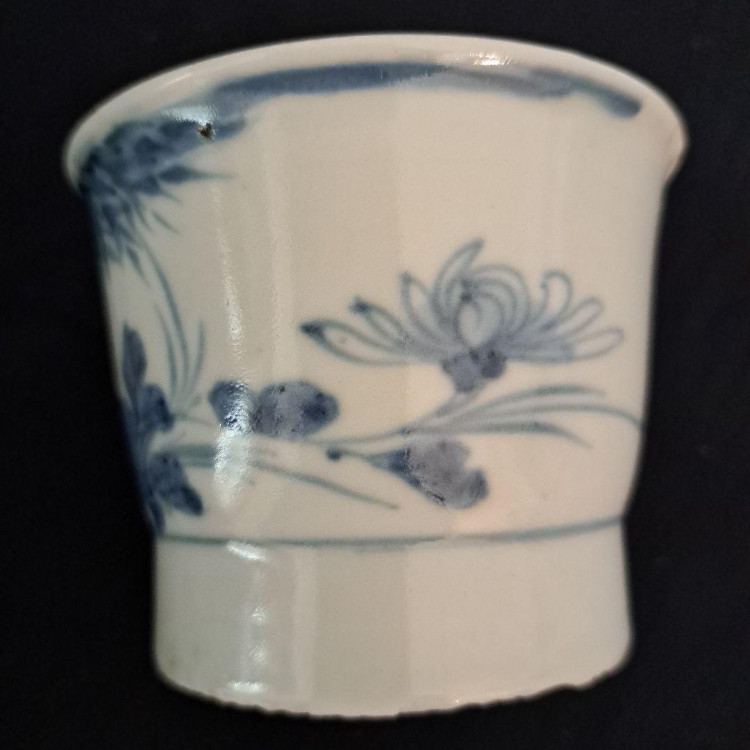 「 5客揃いの楽しみ！」 古伊万里 染付そばちょこ 5客セット 骨董アンティーク