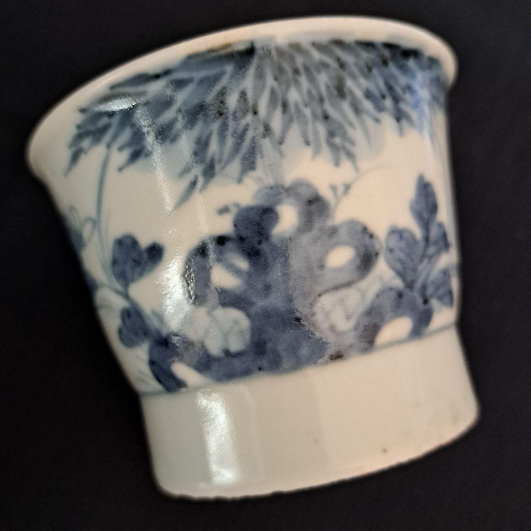 「 5客揃いの楽しみ！」 古伊万里 染付そばちょこ 5客セット 骨董アンティーク