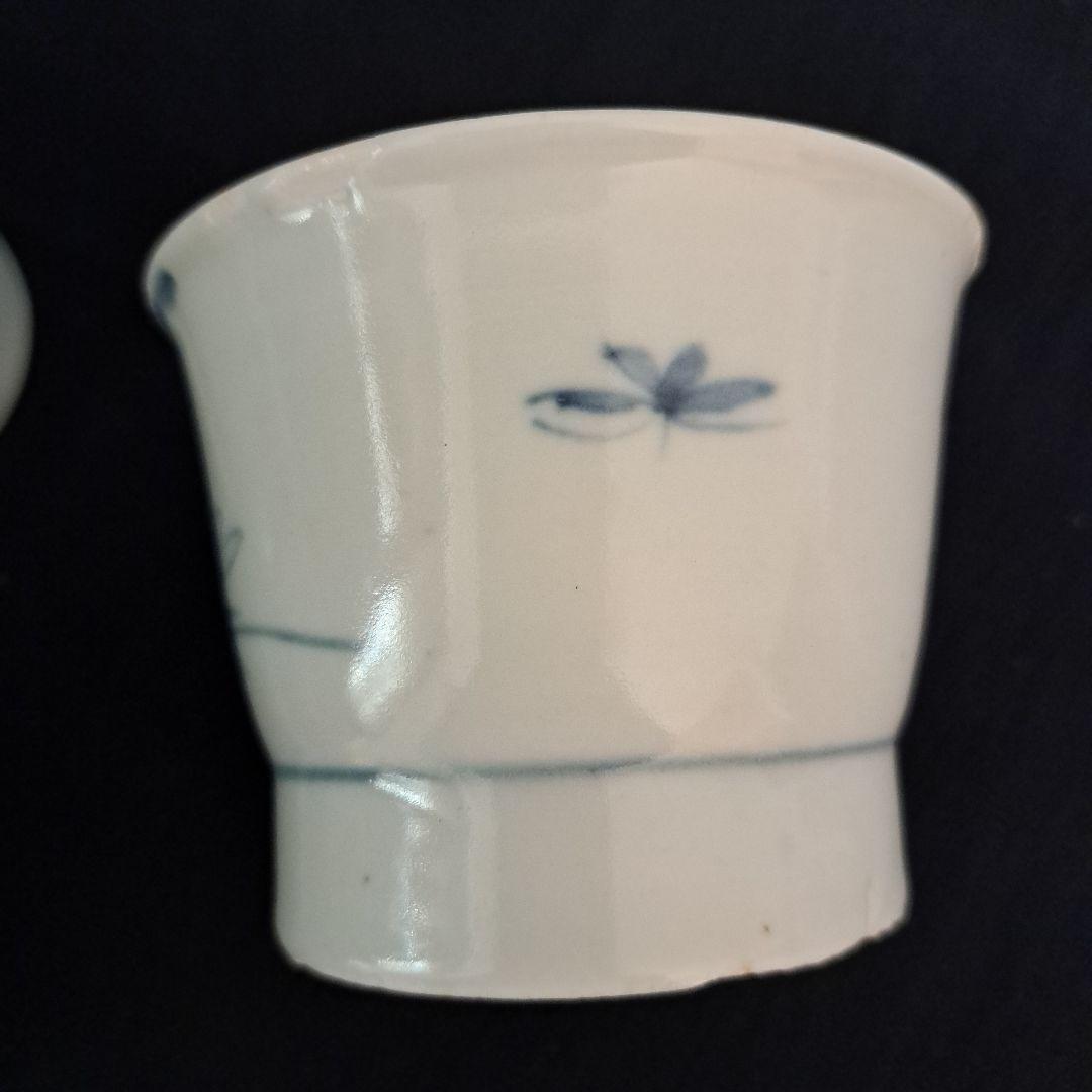 「 5客揃いの楽しみ！」 古伊万里 染付そばちょこ 5客セット 骨董アンティーク