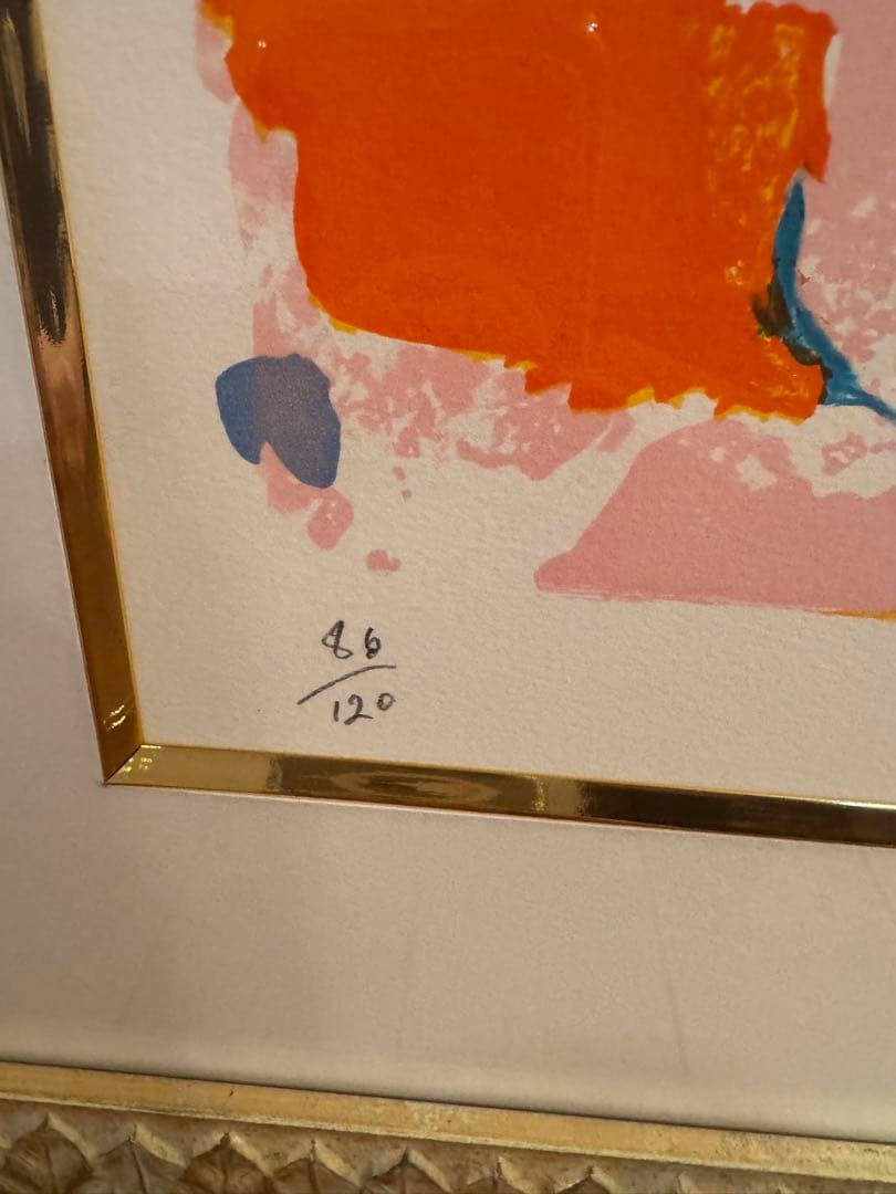 ポールアイズピリ　ブラウンバックの花　リトグラフ 86/120