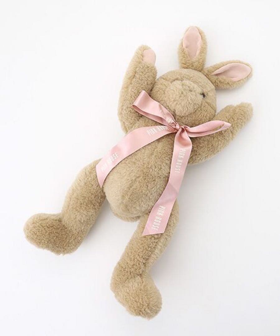 新品タグ付PINKHOUSEピンクハウスバラ園うさぎさんぬいぐるみ
