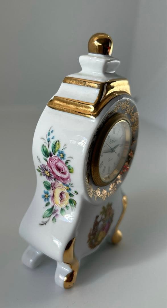 【稼動品】リモージュ置き時計　22K GOLD　フランス製