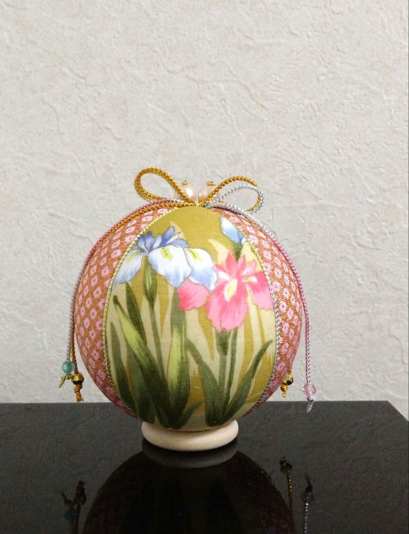 meyu 手鞠 手毬  刺繍端午の節句No8鯉のぼり 菖蒲 ハンドメイド