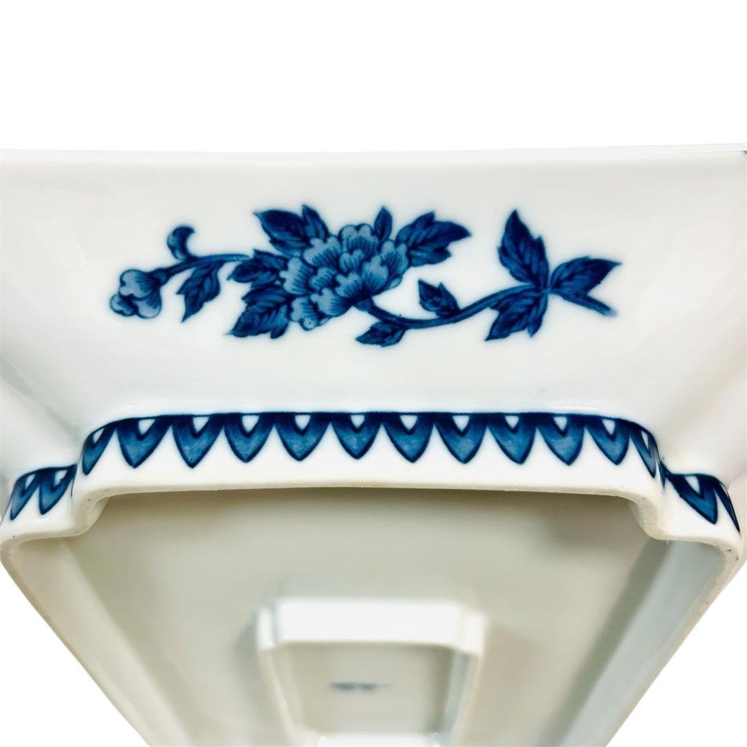 龍峰窯　四君子　高台角皿・小鉢揃セット　角皿　角鉢　染付　古伊万里 大皿