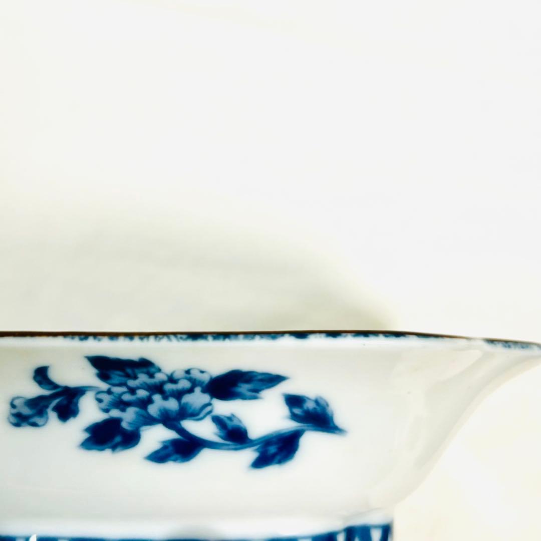 龍峰窯　四君子　高台角皿・小鉢揃セット　角皿　角鉢　染付　古伊万里 大皿