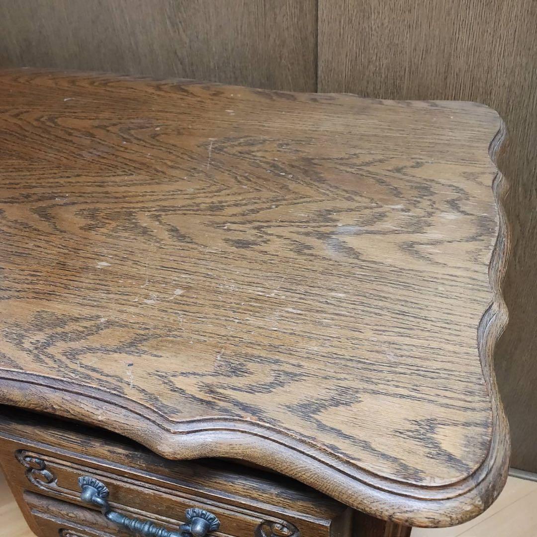 木製 アンティークデスク ヴィンテージ 机 海外輸入家具 東欧製 猫脚