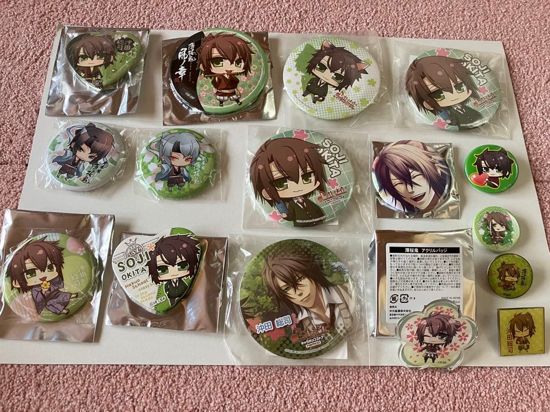 薄桜鬼 沖田総司 缶バッジ 60個