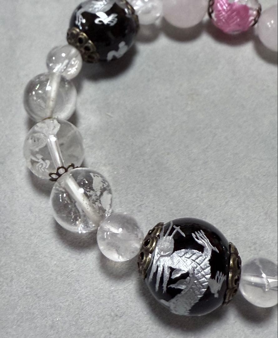 【御守り・恋愛】龍神ブレスレット［天然石］【龍珠や】内径約17.5cm〜