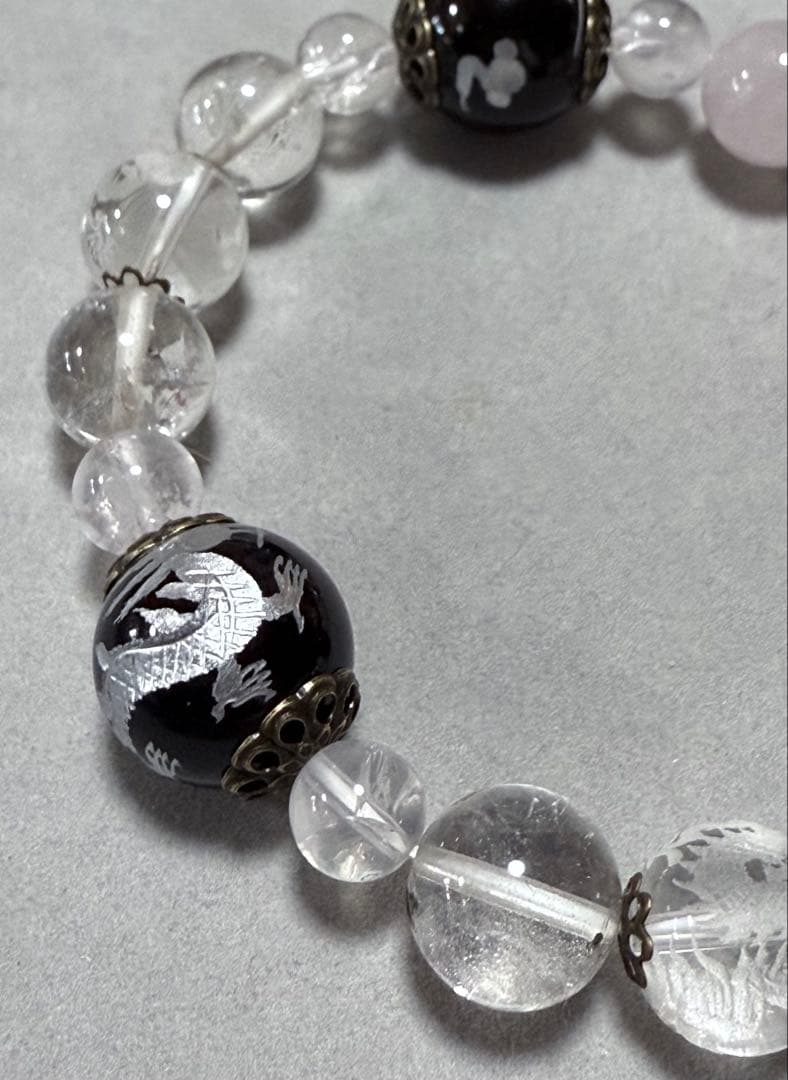 【御守り・恋愛】龍神ブレスレット［天然石］【龍珠や】内径約17.5cm〜