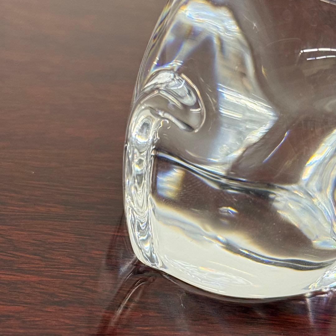 H19KZ13a 美品 Baccarat バカラ 招き猫 クリア