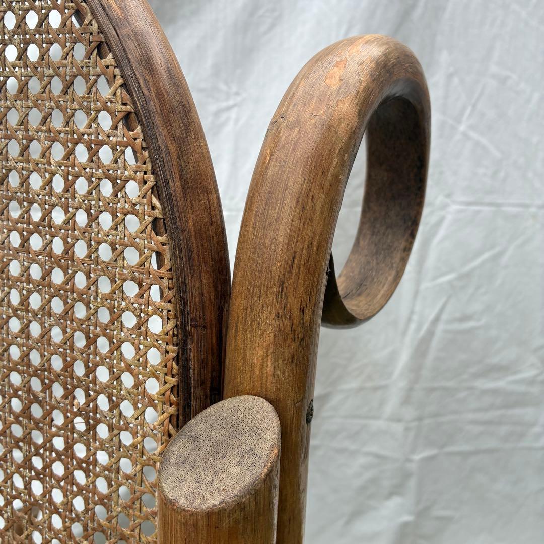 ヴィンテージ ラタン ロッキングチェア レトロ アンティーク