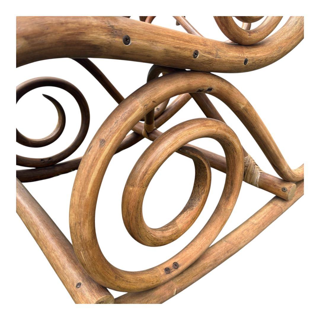 ヴィンテージ ラタン ロッキングチェア レトロ アンティーク